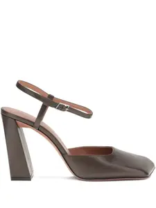 Туфли-лодочки Charlotte на каблуке 95 мм Amina Muaddi, коричневый