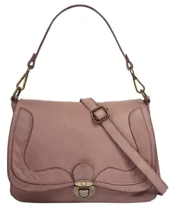 Сумка через плечо Samantha Look, натуральная кожа, производство Италия, розовый