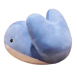 Милый кит портативная маленькая подушка плюшевая кукла Tranquility and elegance, темно-синий