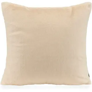Декоративная подушка Plushy, бархатистая, мягкая, с наполнителем, чехол на молнии H.O.C.K., Natur, naturweiß + unifarben
