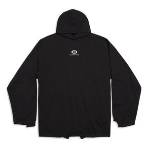 Футболка unity sports icon deconstructed long sleeve t-shirt 'black white' Balenciaga, черный