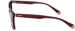 Женские прямоугольные солнцезащитные очки Polaroid Pld 4110/S/X, Burgundy/Polarized Gray