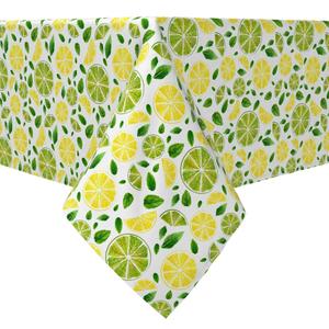 Прямоугольная скатерть, 100% хлопок, 60x120 дюймов, Citrus Summer.