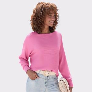 Женский свитер с лодочкой Lascana, Berry