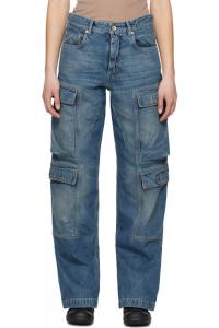 Синие джинсы Hollywood Double Cargo Rick Owens DRKSHDW