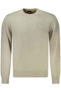 Мужской джемпер Boss hugo с добавлением кашемира и логотипом, бежевый