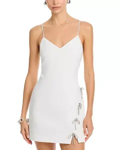 Платье, украшенное стразами Cinq À Sept, белый