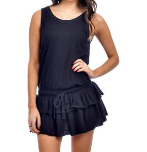 Платье без рукавов многослойное черного цвета RD Style