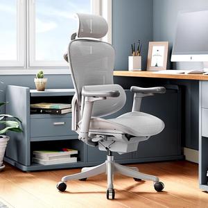 SIHOO C100/C300/C500 Premium Edition эргономичное кресло, компьютерное кресло, офисное кресло, игровое кресло, Qixi C100 Premium Edition Cloud White, высокая грузоподъемность, пятилучевая опора, поворотное, регулируемые по высоте подлокотники