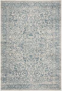 SAFAVIEH, 77 x 122 см, Ковер для декора коллекции princeton — blue & beige, винтажный дистресс-дизайн, не линяет и прост в уходе, идеален для помещений с высокой проходимостью: прихожая, гостиная, спальня (prn714m)