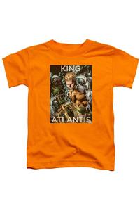 Футболка для малышей Justice League of America "Король Атлантиды" с коротким рукавом Gildan, оранжевый