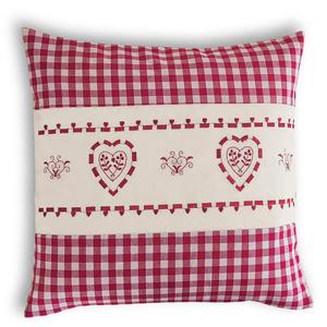 Чехол на подушку wometo, 40x40 см, красный/бежевый