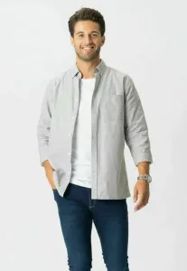 Оригинальная оксфордская рубашка, отличающаяся высокими эксплуатационными характеристиками. Teeshoppen, Grey Melange