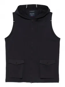 Жилет с капюшоном на молнии Yohji Yamamoto, синий