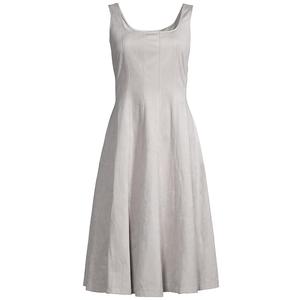 Женское платье с квадратным вырезом и расклешенной юбкой Elie Tahari, цвет amber grey