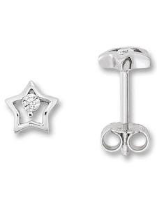 ONE ELEMENT Серьги-гвоздики в форме звезды из циркония, изготовленные из серебра 925 пробы