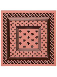 Dolce & Gabbana шарф с монограммой, розовый