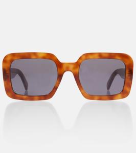 Триумф 13 квадратные солнцезащитные очки Celine Eyewear, Blonde Havana/Smoke