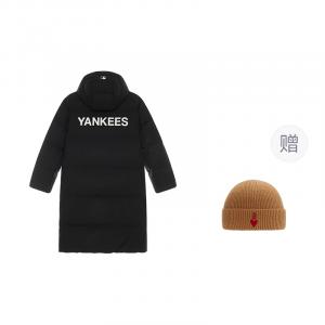 MLB Куртка-пуховик в стиле преппи, Black