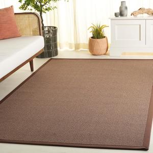 Ковер для улицы safavieh коллекция napa faux sisal, marble & brown, устойчивый к погодным условиям и моющийся, идеально для патио, заднего двора, прихожей, террасы, обеденной зоны (nfs102t), 183 x 275 см