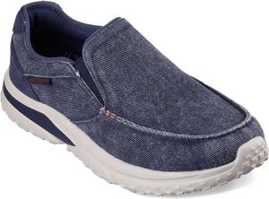 Мужские мокасины Skechers Relaxed Fit: Solvano - Varone Slip-On, Navy Canvas