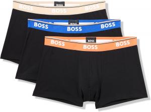 BOSS Мужские трусы 3 шт, разноцветные, с крупным логотипом, Black Carbon
