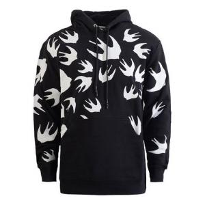Свитер Alexander McQueen Contrasting Colors Pattern Loose Hoodie 'Black'