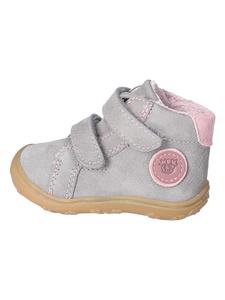 PEPINO Кожаные первые прогулочные туфли "Gedo" серо-розового цвета