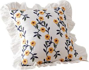 UOHLCX Чехол для подушки Nordic Leaf с кружевом