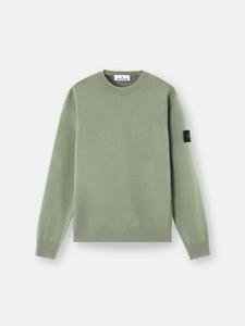 Свитер с круглым вырезом и обратным стежком Stone Island 5100001 STRETCH RWS WOOL, Sage Green