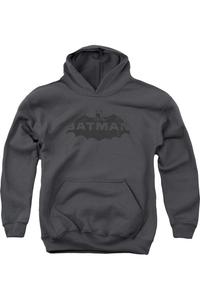 Батмен худи с логотипом в газетном стиле для подростков Gildan, Charcoal