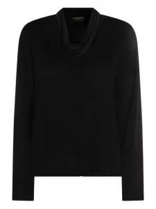 Топ с воротником-хомутом Fabiana Filippi, черный