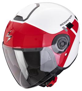 Открытый шлем Exo-City II Mall Scorpion, белый/красный