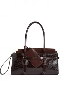 Кожаная сумка-тоут DSQUARED2, коричневый