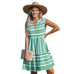 Женское мини-платье CUPSHE с геометрическим рисунком, зеленый