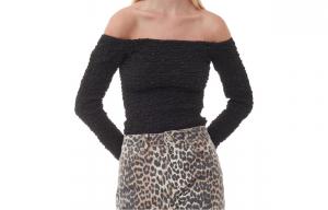 GANNI Топ женский черный