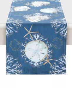 дорожка Playa Shells, 13 x 72 дюйма Laural Home, синий