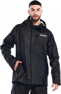 Куртка дождевая мужская Caterpillar Longshore Waterproof с бесшовными швами, усиленными предплечьями и карманами на молнии, Black