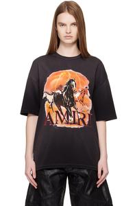 Простая футболка оверсайз Amiri, черный