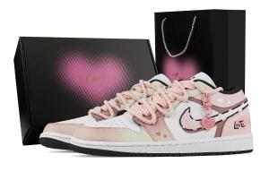 Jordan Air 1 Sweetheart Love, Heart Box низкие баскетбольные кроссовки Unisex Pink