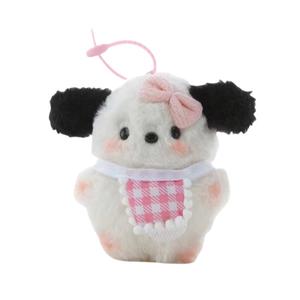 Игрушка-подвеска в виде плюшевой куклы щенка, высота 8-10 см MIXIANG, розовый