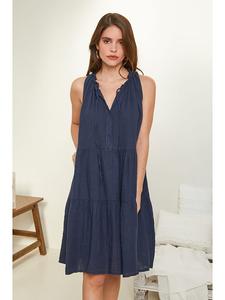 Платье до колена Rodier Lin, темно-синий