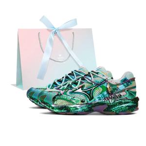 Speed 2K амортизирующие и дышащие низкие кроссовки для повседневных тренировок, городских поездок и бега Unisex Cyan Mizuno, Cyan