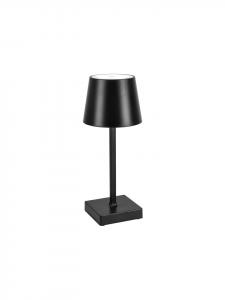 Настольная лампа с круглым абажуром, на батарейках, черная - 3-ступенчатая функция диммирования в черном цвете COFI 1453