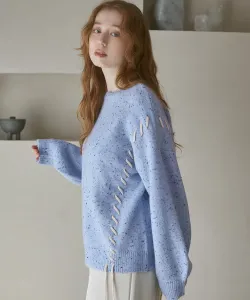 Вязаный топ с шоколадной крошкой