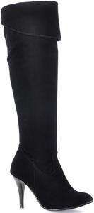 Женские высокие сапоги до колена, комфортные теплые зимние сапоги с боковой молнией, модные высокие сапоги для вечеринки, свидания или фестиваля JMdfcqer, Black