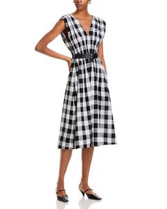 Неси Платье-майка с поясом в клетку Sea, мультиколор