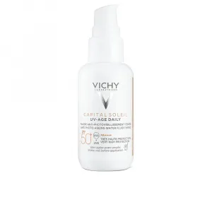 Солнцезащитный крем Capital Soleil Uv-Age Daily Water Fluid Con Color Spf50+ Vichy Laboratoires, 40 мл