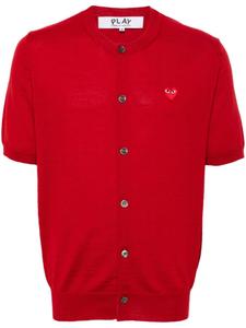 Comme Des Garçons Play шерстяной кардиган с нашивкой, красный