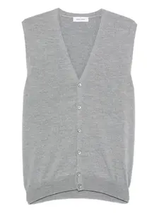 Шерстяной жилет с V-образным вырезом Gran Sasso, серый